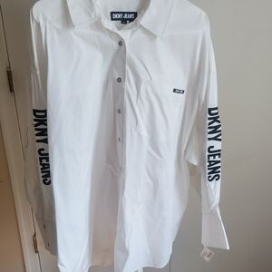 Dkny White Men's Shirt